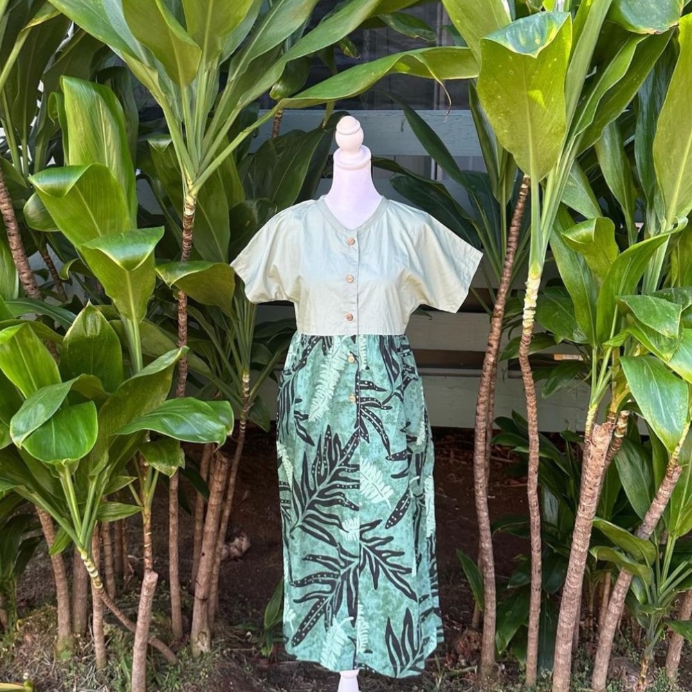Green Fern Babydoll Dress (S/M)